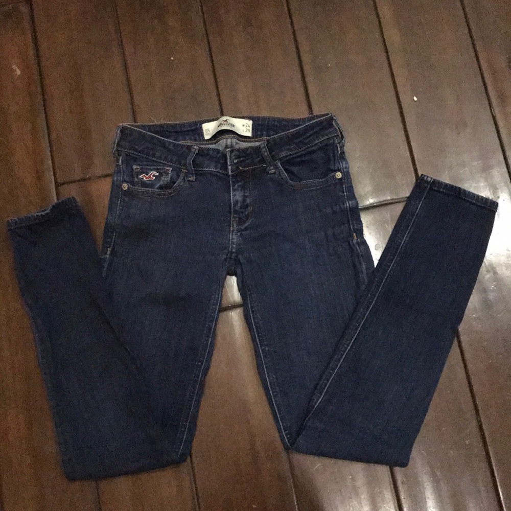 Hollister sz 0 short dark wash super skinny jeans